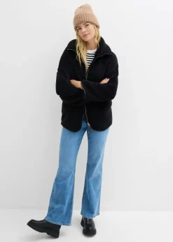 bonprix bonprix Chaqueta polar con corte holgado Negro New