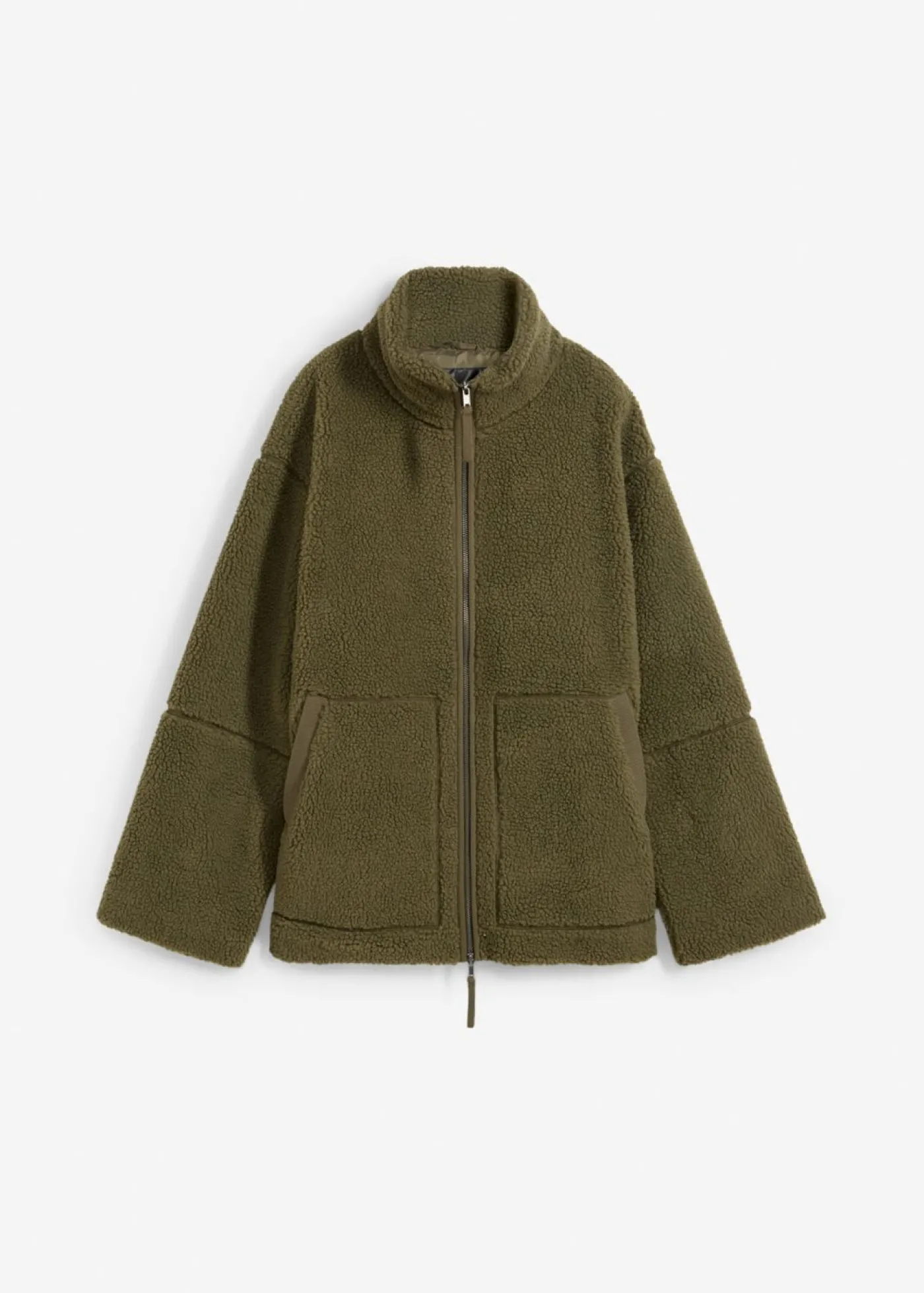 bonprix bonprix Chaqueta polar con forro Verde oliva oscuro