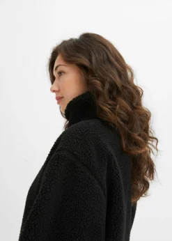 bonprix bonprix Chaqueta polar con forro Negro Discount