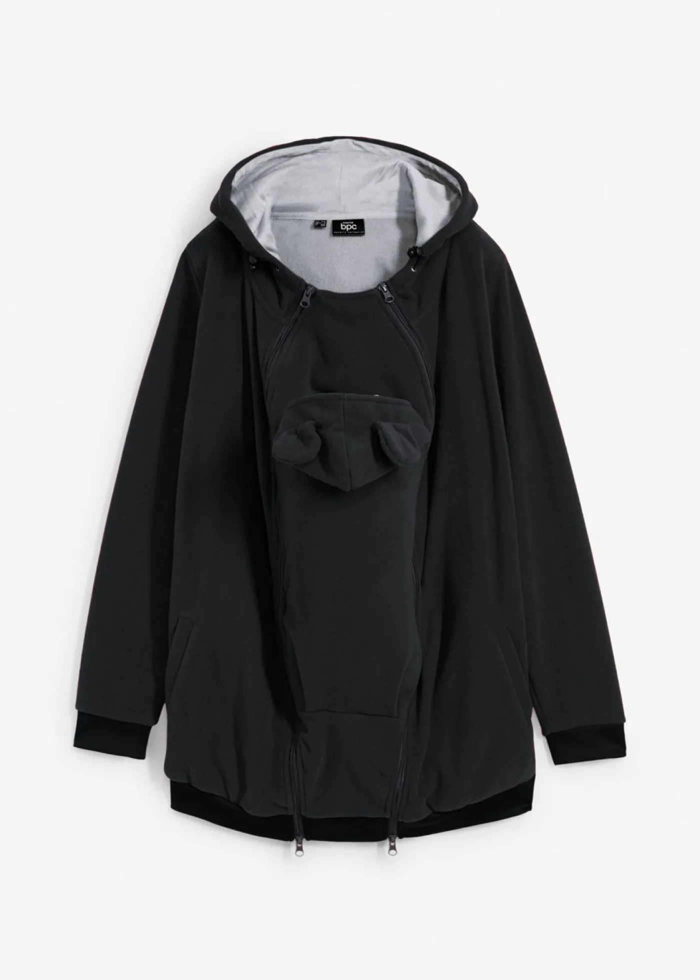 bonprix bonprix Chaqueta polar premamá/de porteo Negro Discount
