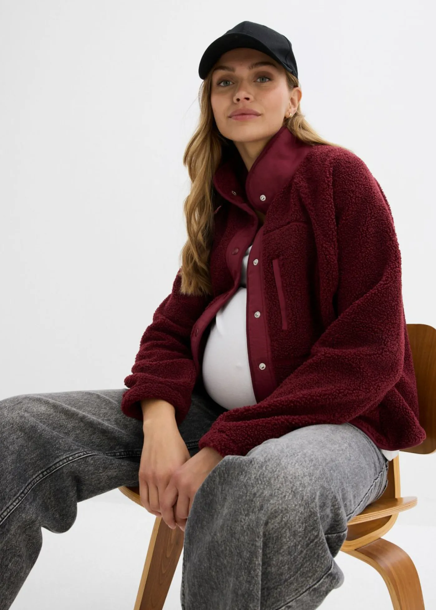 bonprix bonprix Chaqueta polar premamá/de porteo 3 en 1 mora oscuro Online