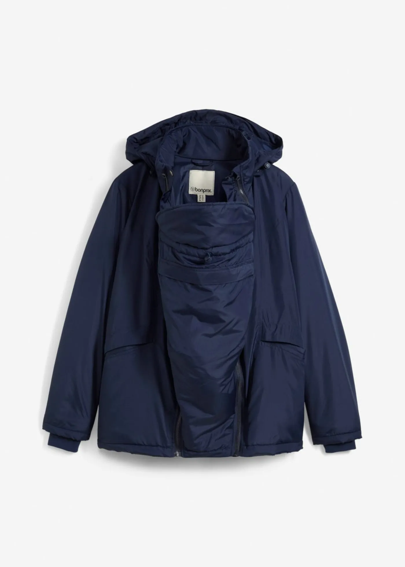 bonprix bonprix Chaqueta premamá 3 en 1 con inserto de porteo Azul marino Outlet