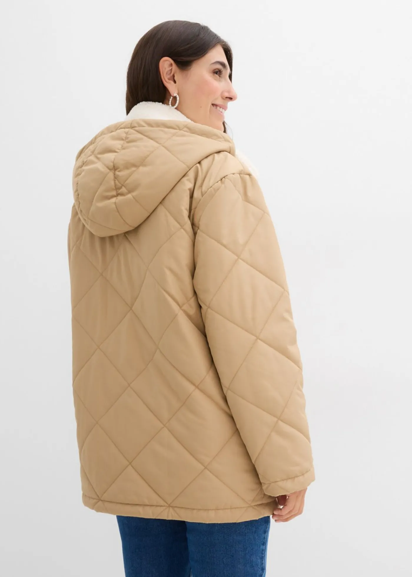 bonprix bonprix Chaqueta premamá de porteo 6 en 1 con chaleco desmontable Camel mate Clearance
