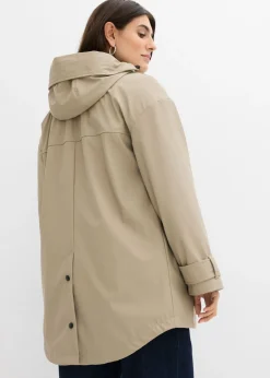 bonprix bonprix Chaqueta premamá impermeable 6 en 1 con inserto de porteo y chaqueta polar desmontable Beige-negro Outlet