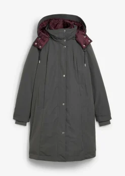 bonprix bonprix Chaqueta repelente al agua para exteriores con aspecto 2 en 1 antracita New