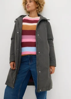 bonprix bonprix Chaqueta repelente al agua para exteriores con aspecto 2 en 1 antracita New
