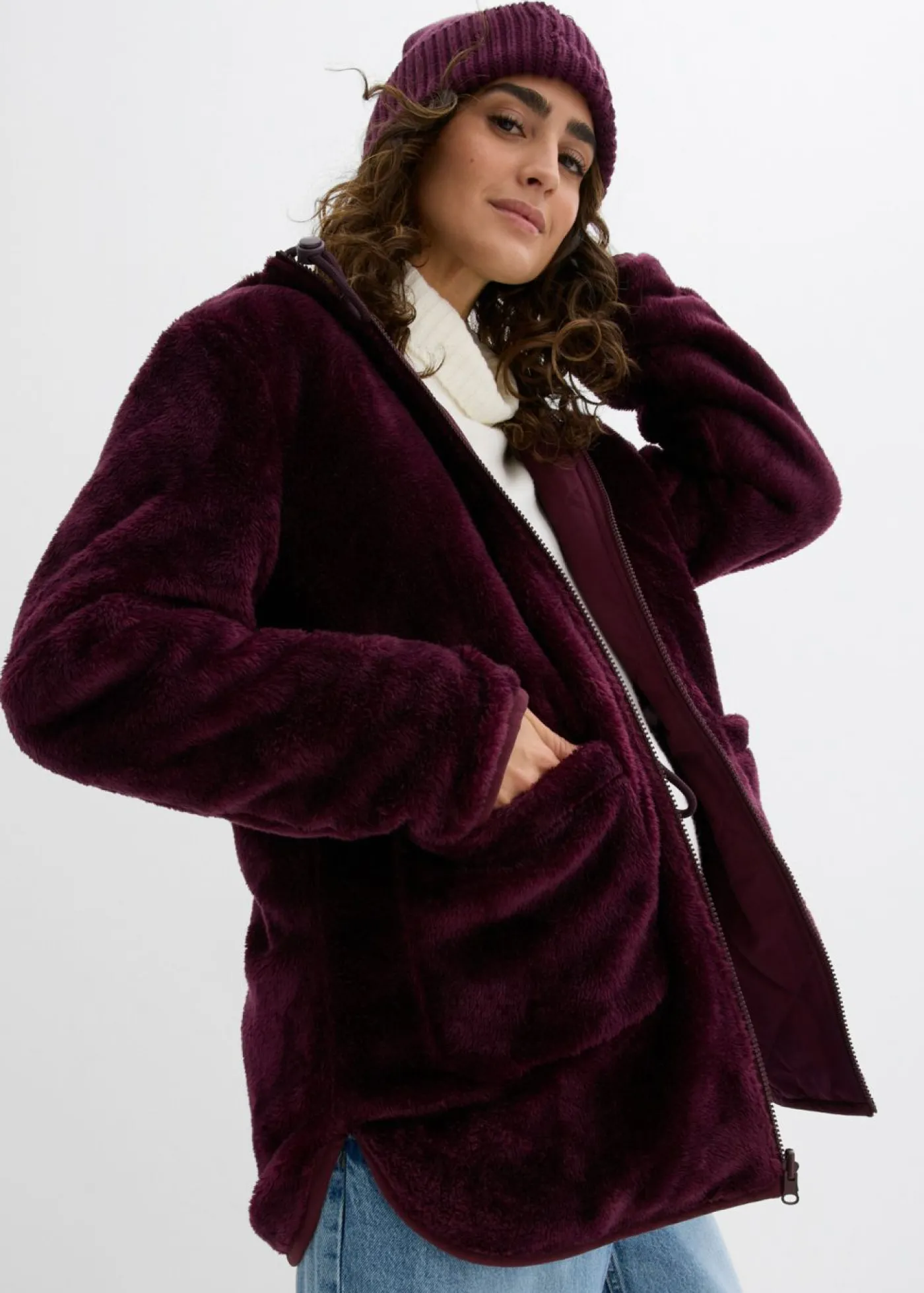 bonprix bonprix Chaqueta reversible 6 en 1 para durante y después del embarazo rojo burdeos Online