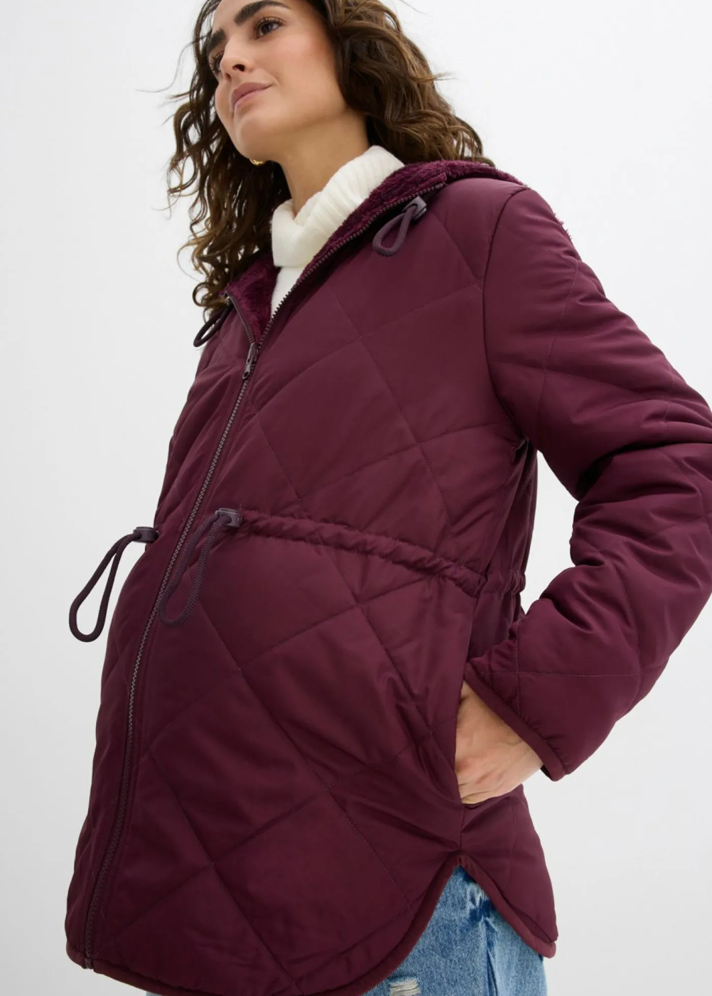 bonprix bonprix Chaqueta reversible 6 en 1 para durante y después del embarazo rojo burdeos Online
