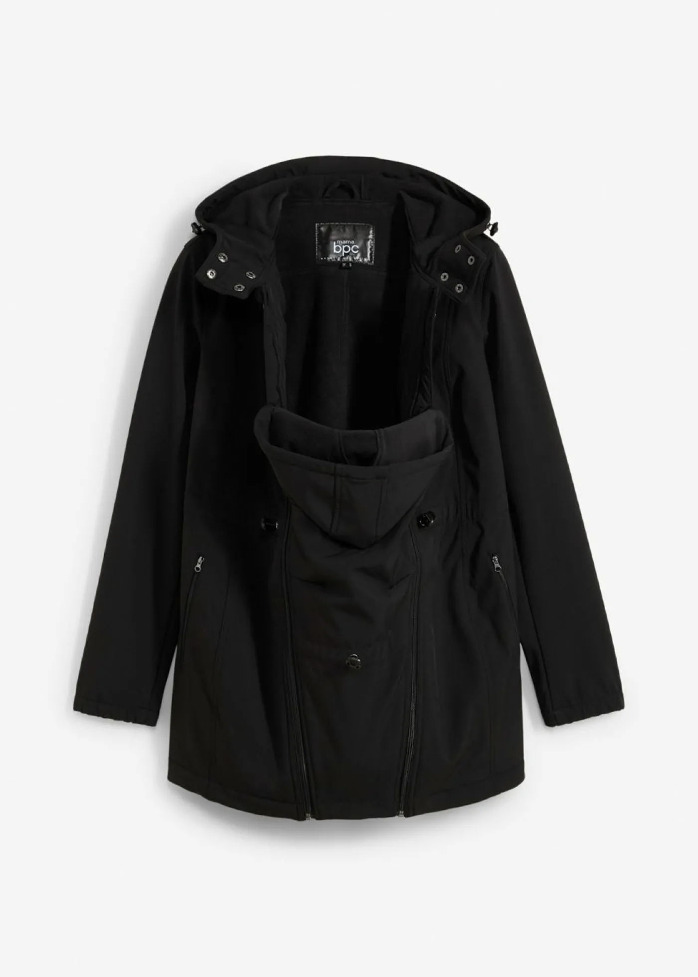 bonprix bonprix Chaqueta softshell de porteo/premamá con ancho regulable Negro Discount