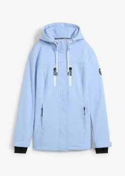 bonprix bonprix Chaqueta softshell repelente al agua Azul perla + blanco Best