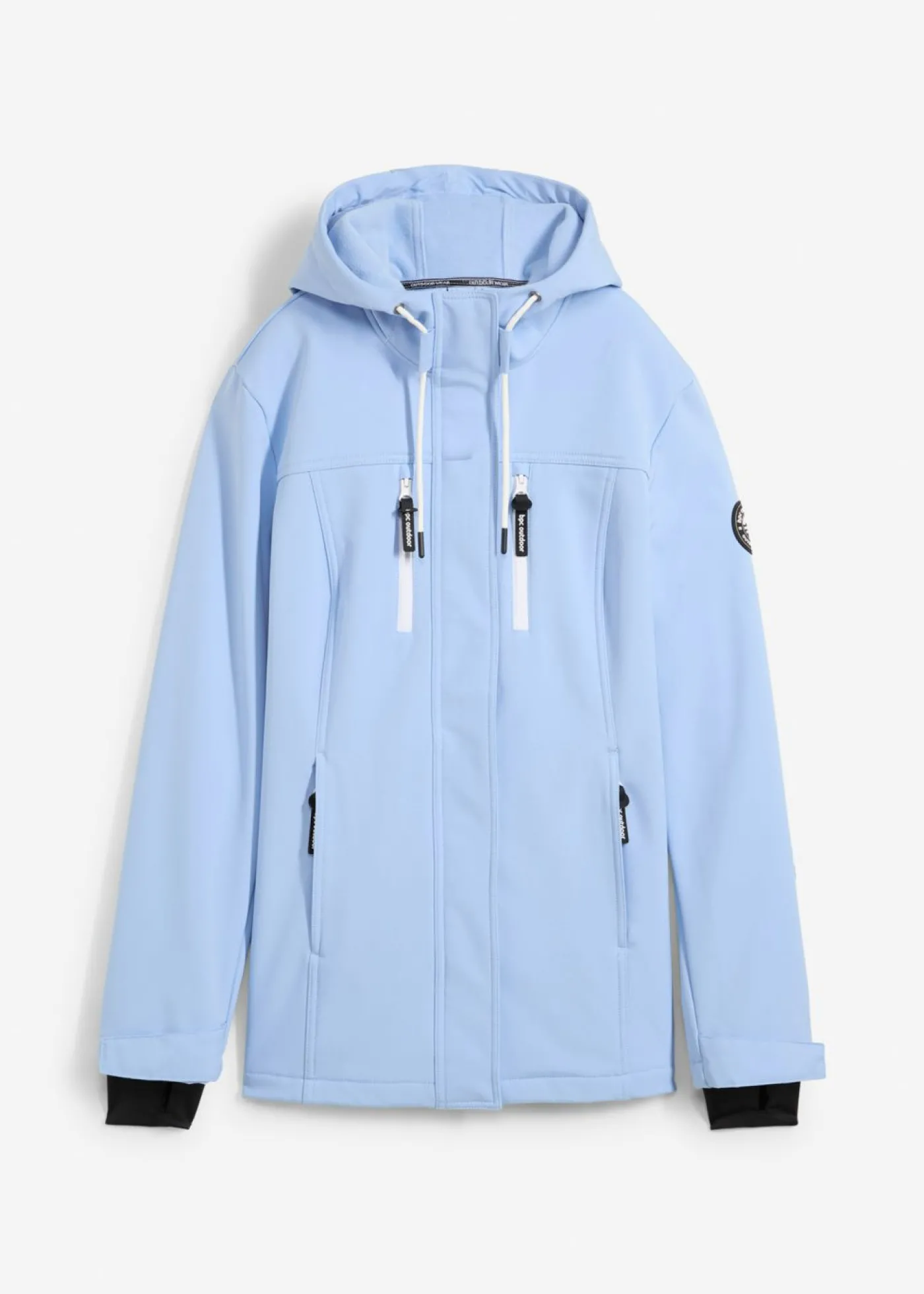 bonprix bonprix Chaqueta softshell repelente al agua Azul perla + blanco Best
