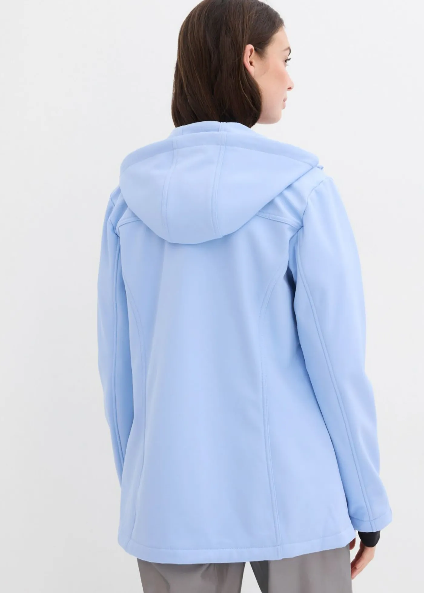 bonprix bonprix Chaqueta softshell repelente al agua Azul perla + blanco Best
