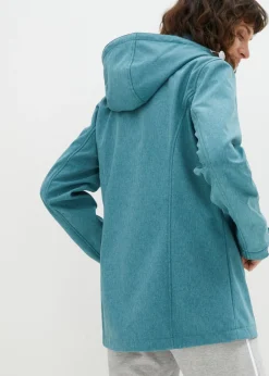 bonprix bonprix Chaqueta softshell repelente al agua turquesa profundo moteado Outlet