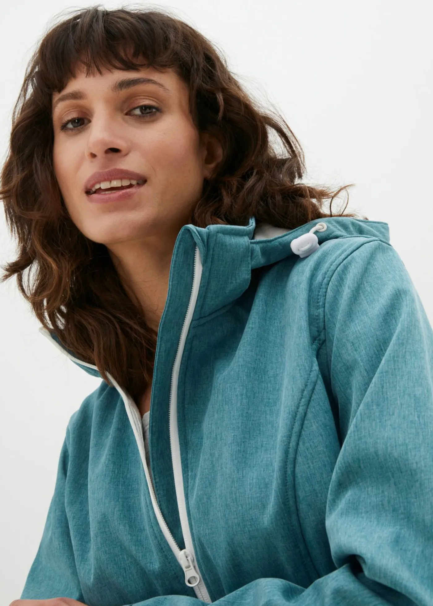 bonprix bonprix Chaqueta softshell repelente al agua turquesa profundo moteado Outlet