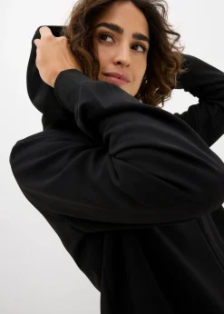 bonprix bonprix Chaqueta tipo sudadera con capucha y cremallera Negro Online