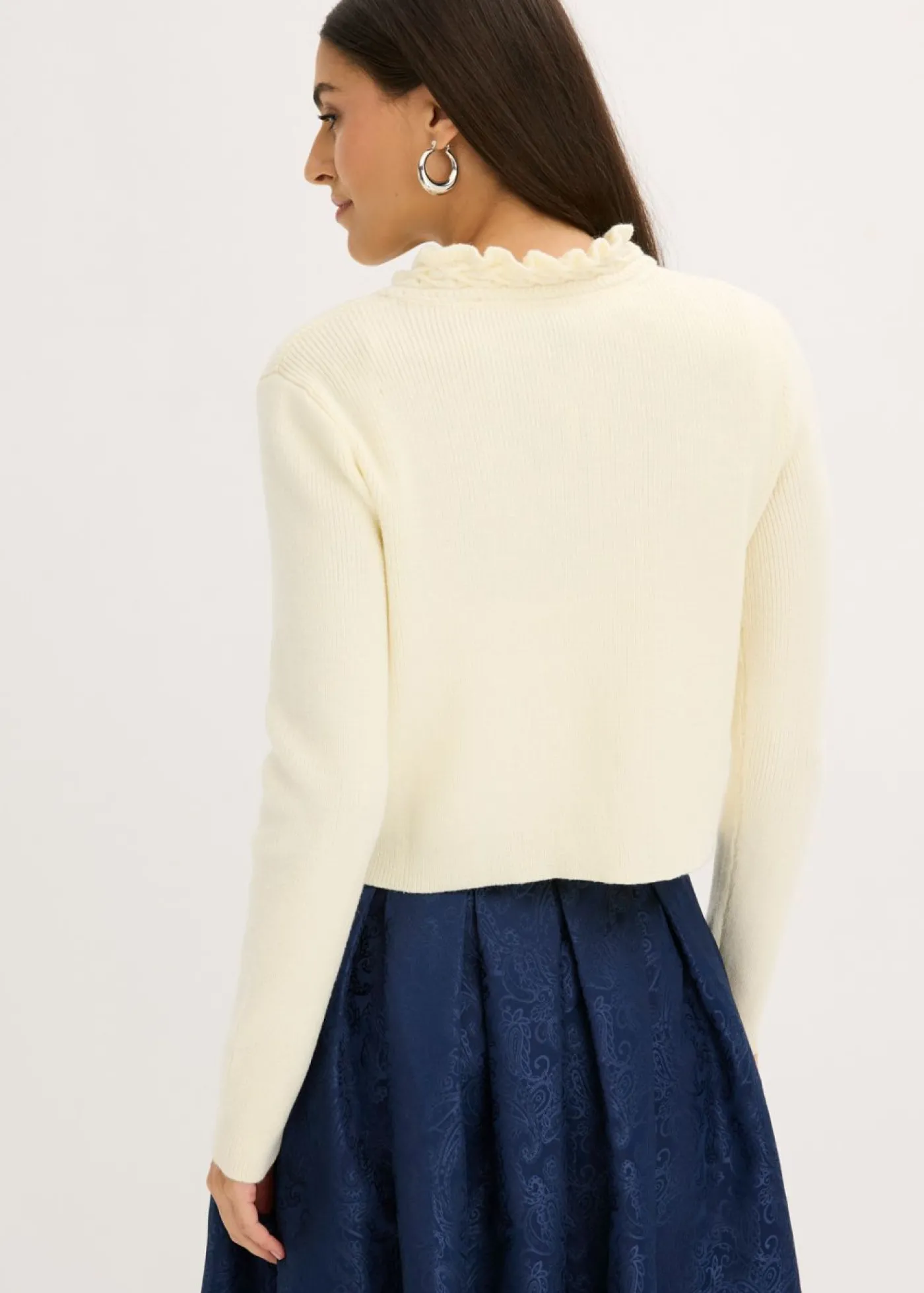 bonprix bonprix Chaqueta tradicional de punto Blanco-crema Best