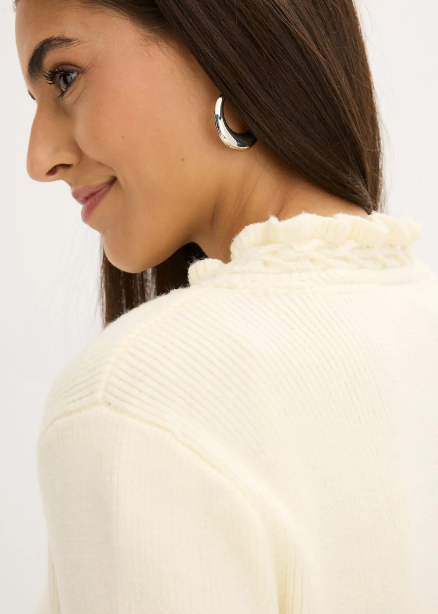 bonprix bonprix Chaqueta tradicional de punto Blanco-crema Best