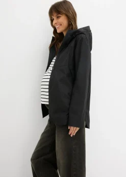 bonprix bonprix Chaqueta ultraligera premamá/de porteo resistente al viento y a la lluvia Negro New