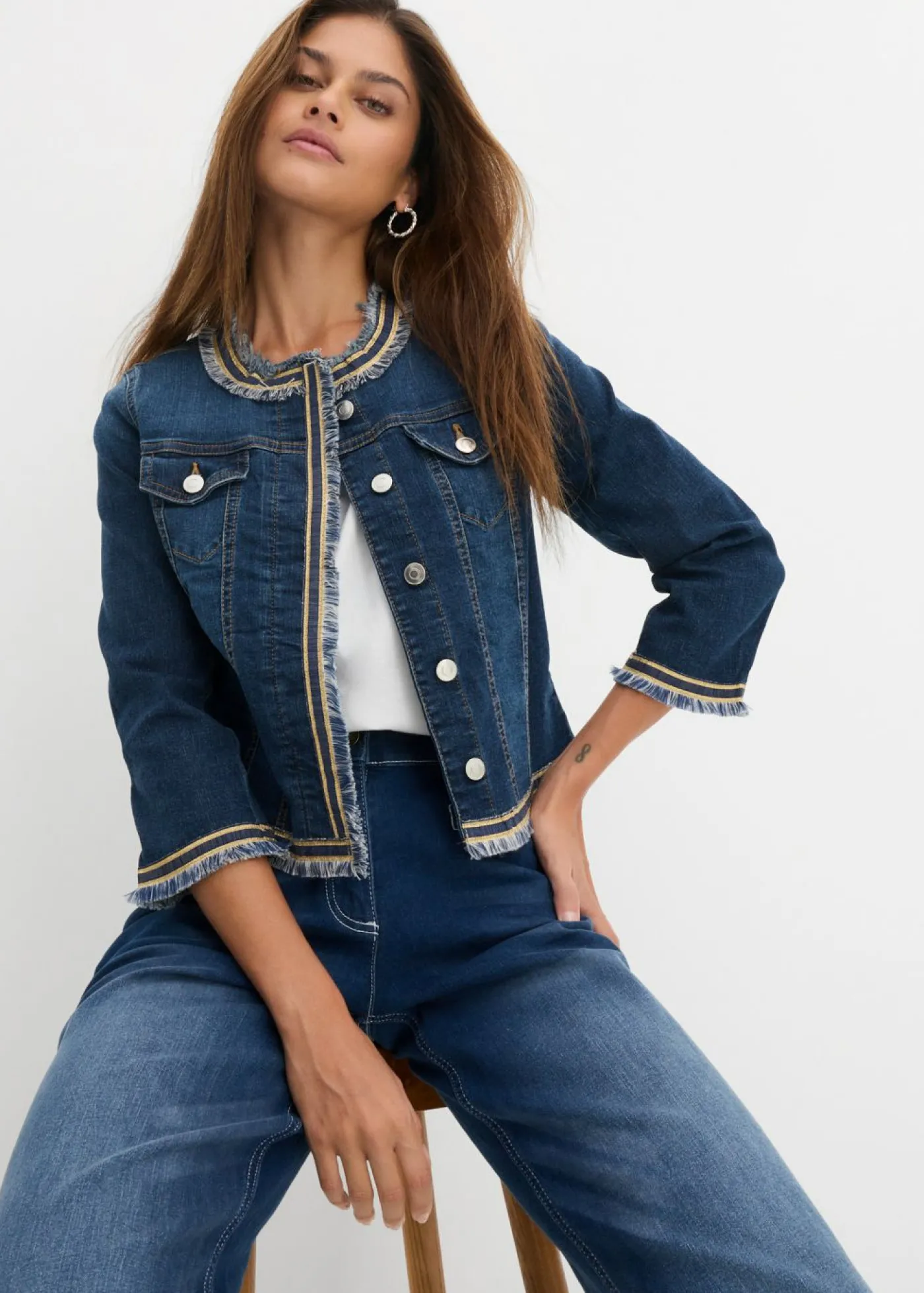 bonprix bonprix Chaqueta vaquera Vaquero oscuro Discount