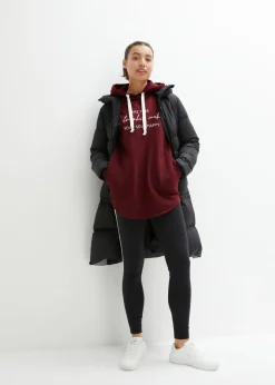 bonprix bonprix Chándal con sudadera larga y leggings (2 piezas) Rojo avellana/negro estampado Best