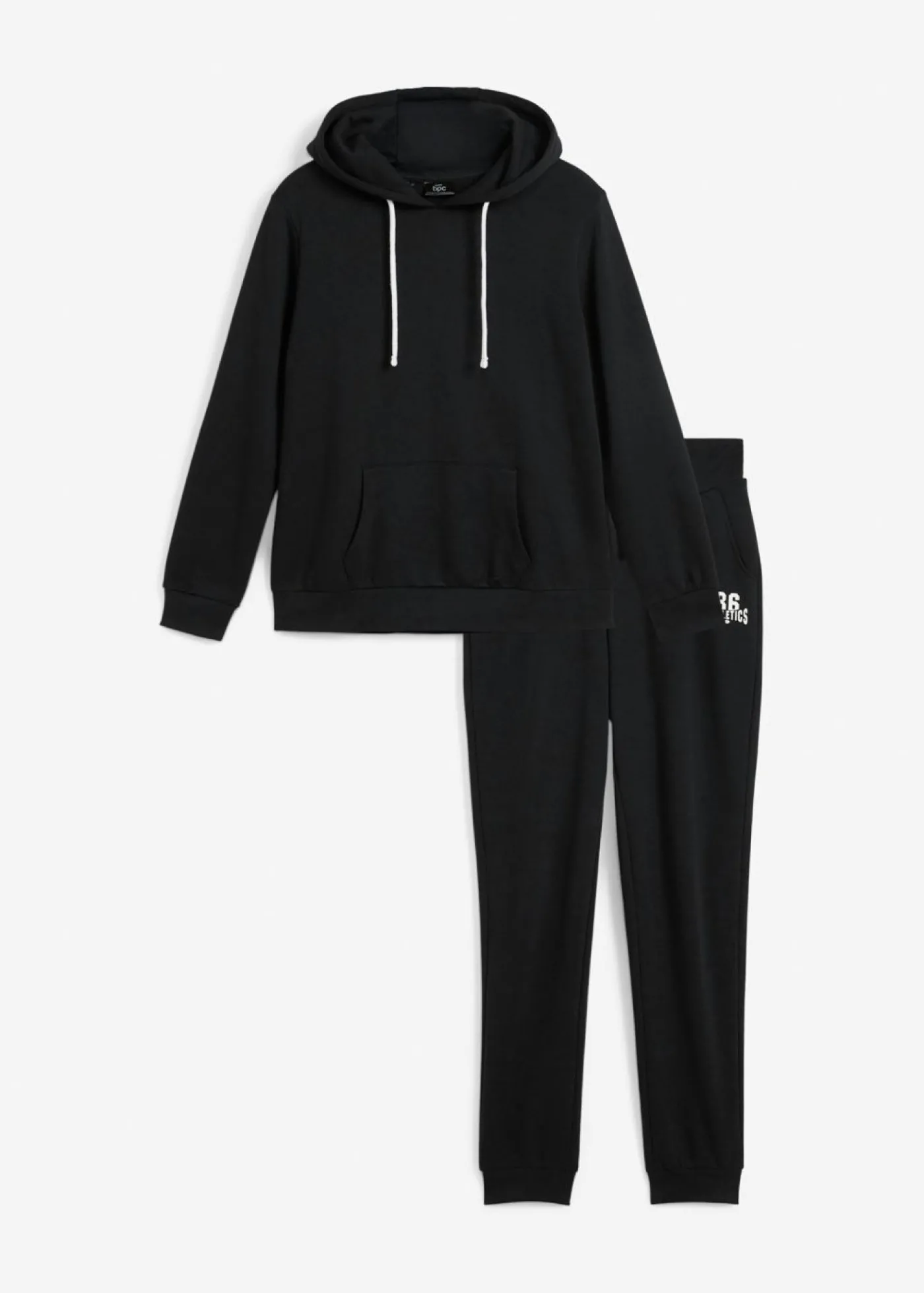 bonprix bonprix Chándal de algodón (2 piezas) Negro Clearance