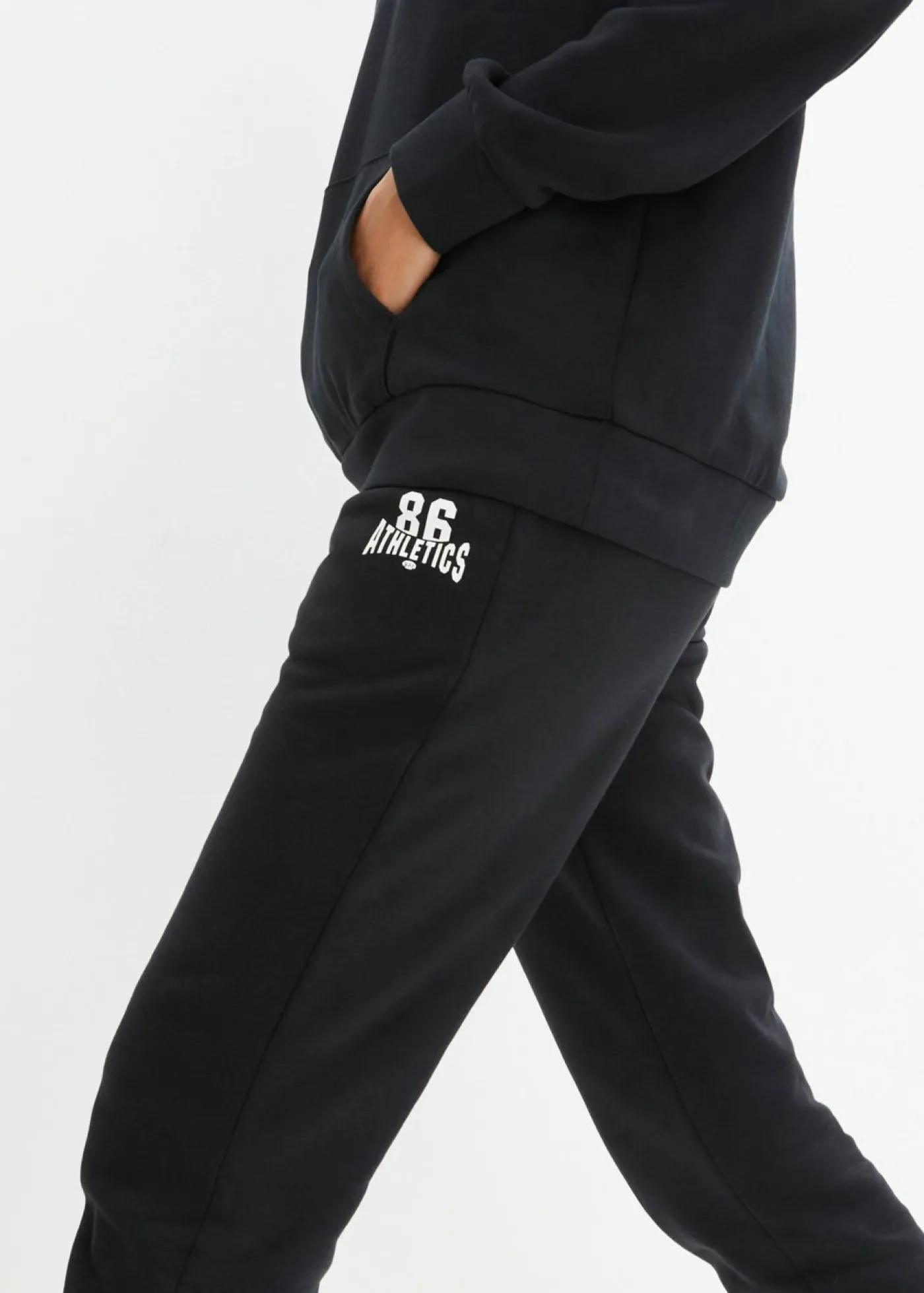 bonprix bonprix Chándal de algodón (2 piezas) Negro Clearance
