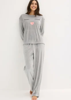 bonprix bonprix Chándal de terciopelo gris sombra New
