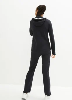 bonprix bonprix Chándal elástico de algodón (2 piezas) Negro Sale