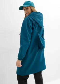 bonprix bonprix Chubasquero ligero con bolso estilo bandolera Petróleo azul Sale
