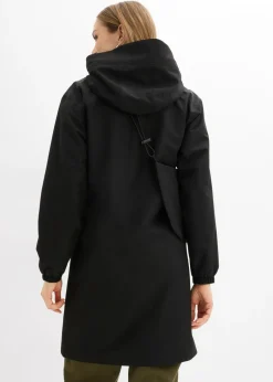 bonprix bonprix Chubasquero ligero con bolso estilo bandolera Negro Hot