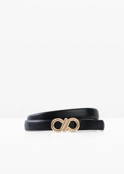 bonprix bonprix Cinturón con cierre llamativo negro-oro metálico Discount