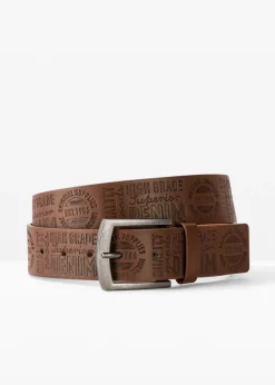 bonprix bonprix Cinturón con relieve llamativo marrón Online