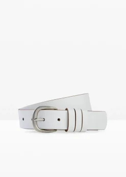 bonprix bonprix Cinturón de cuero Blanco Online