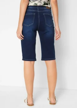 bonprix bonprix Cómoda bermuda vaquera elástica Denim desgastado Outlet