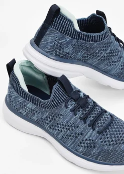 bonprix bonprix Cómodas zapatillas sin cordones de material suave Azul Hot