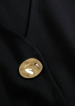 bonprix bonprix Cómodo chaleco de tejido Punto di Roma con botones decorativos Negro Online