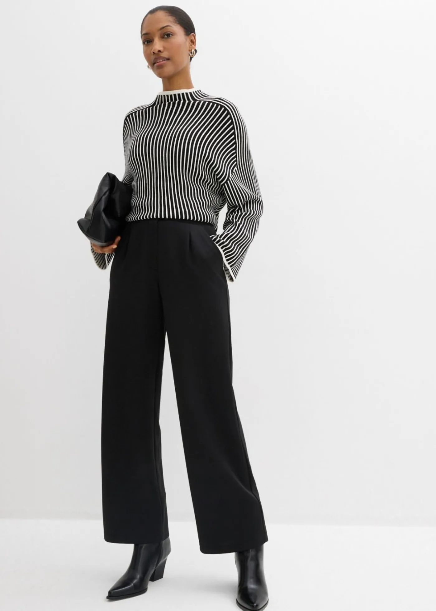 bonprix bonprix Cómodo pantalón de chándal fluido Negro