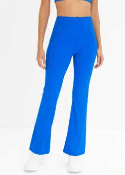 bonprix bonprix Cómodos leggings deportivos con bolsillo para móvil, corte acampanado y material de secado rápido azul horizonte Outlet