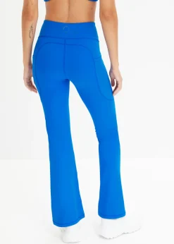 bonprix bonprix Cómodos leggings deportivos con bolsillo para móvil, corte acampanado y material de secado rápido azul horizonte Outlet