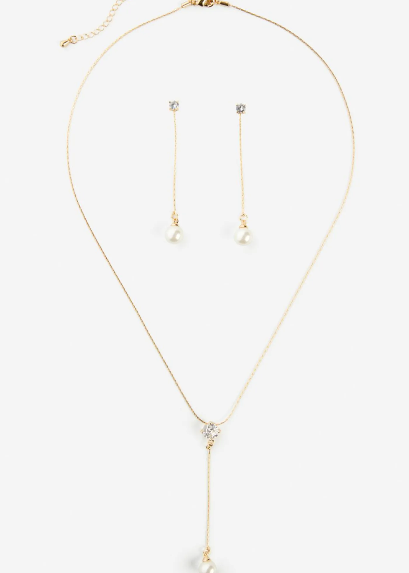 bonprix bonprix Collar + pendientes (3 unidades) Dorado-crema Hot