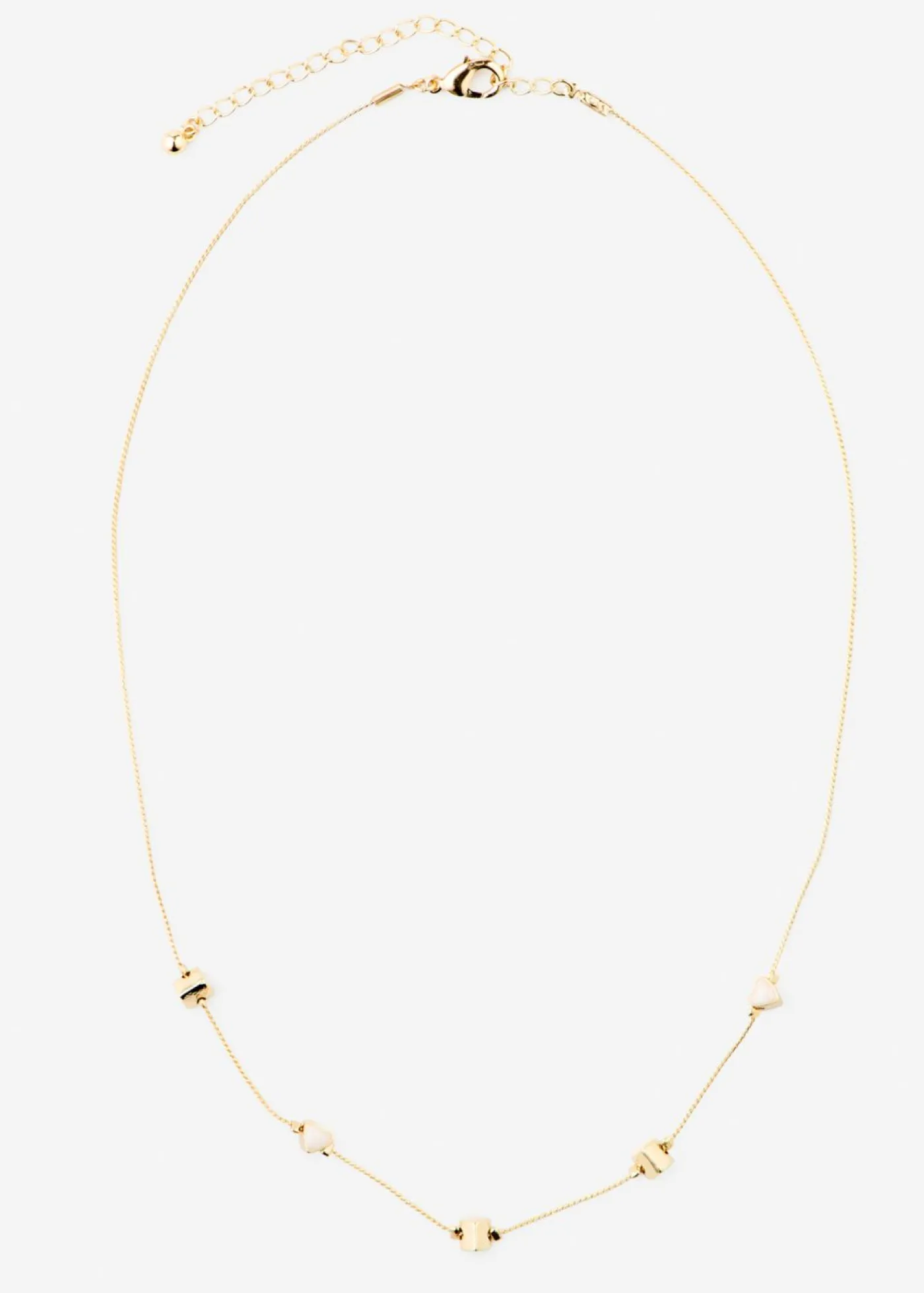 bonprix bonprix Collar con colgantes en forma de corazón oro metálico-crema Best