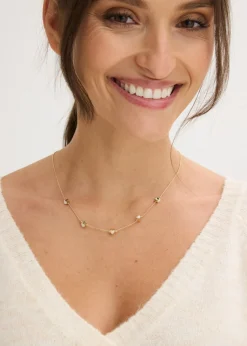 bonprix bonprix Collar con colgantes en forma de corazón oro metálico-crema Best