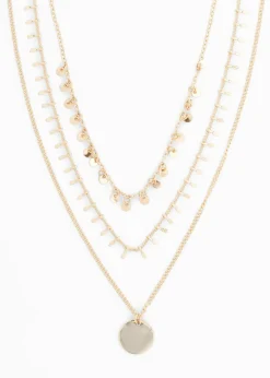 bonprix bonprix Collar de varias cadenas Dorado Discount
