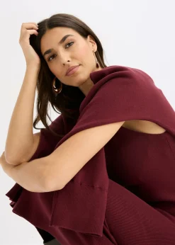bonprix bonprix Conjunto de vestido de punto (2 piezas) rojo avellana Best