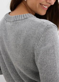 bonprix bonprix Conjunto premamá de 2 piezas compuesto por jersey y falda de algodón con hilo brillante Gris jaspeado Online