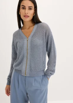 bonprix bonprix Cárdigan azul ahumado/plata Sale