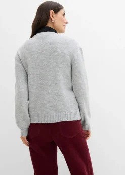 bonprix bonprix Cárdigan gris claro jaspeado moteado Online