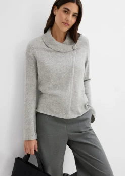 bonprix bonprix Cárdigan Gris claro jaspeado Discount