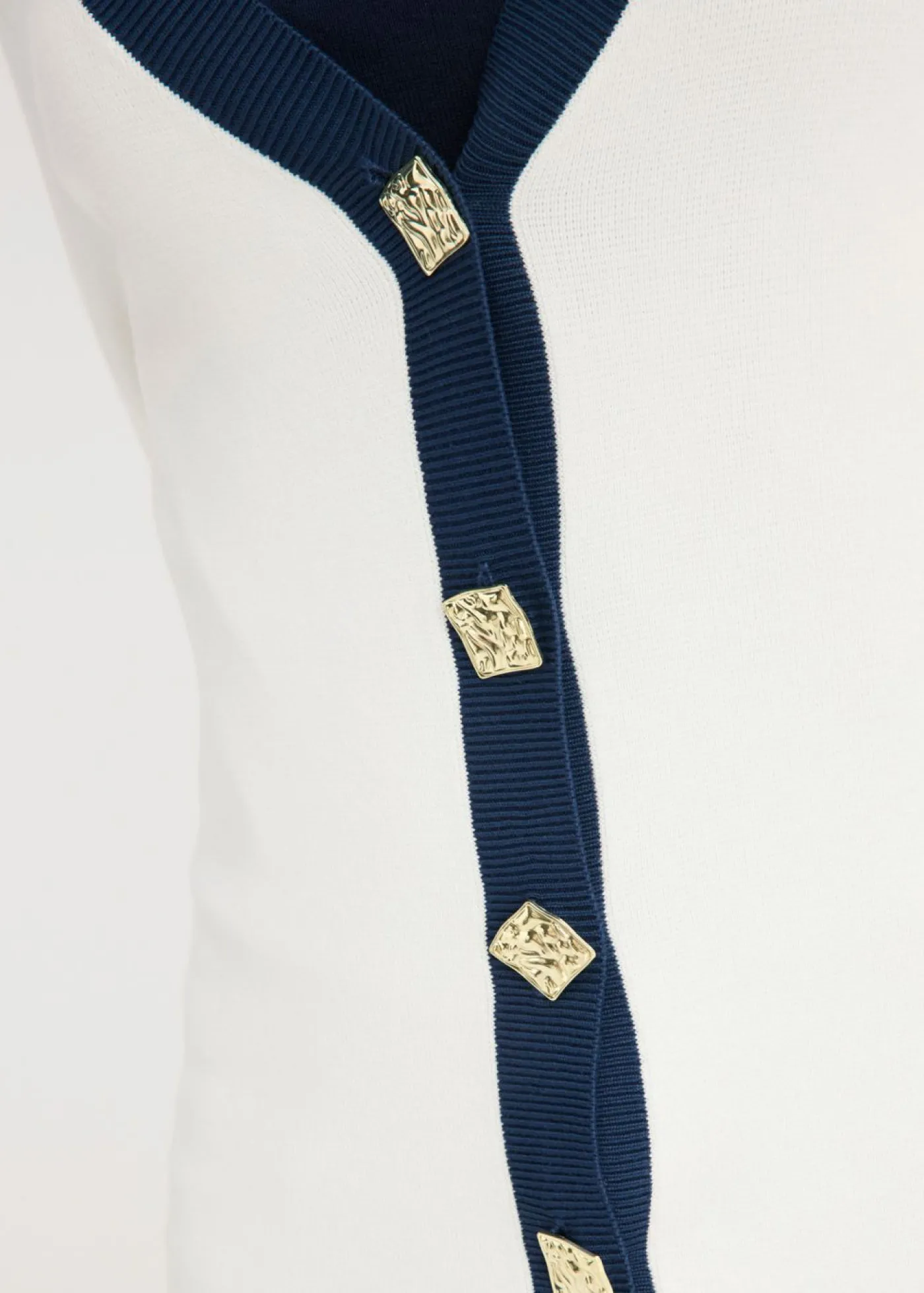 bonprix bonprix Cárdigan Blanco lana/azul marino Hot