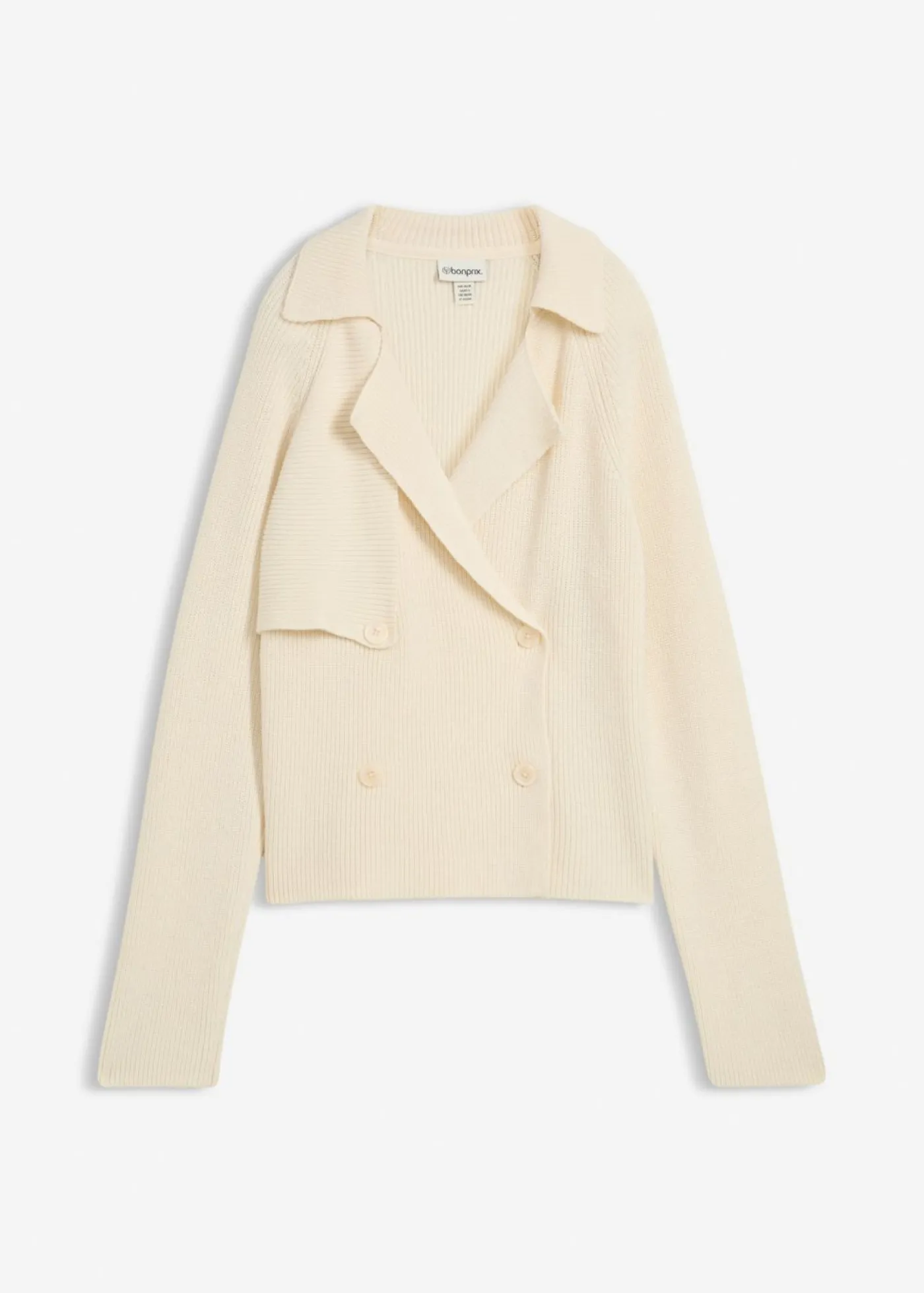 bonprix bonprix Cárdigan con lana Beige natural Best